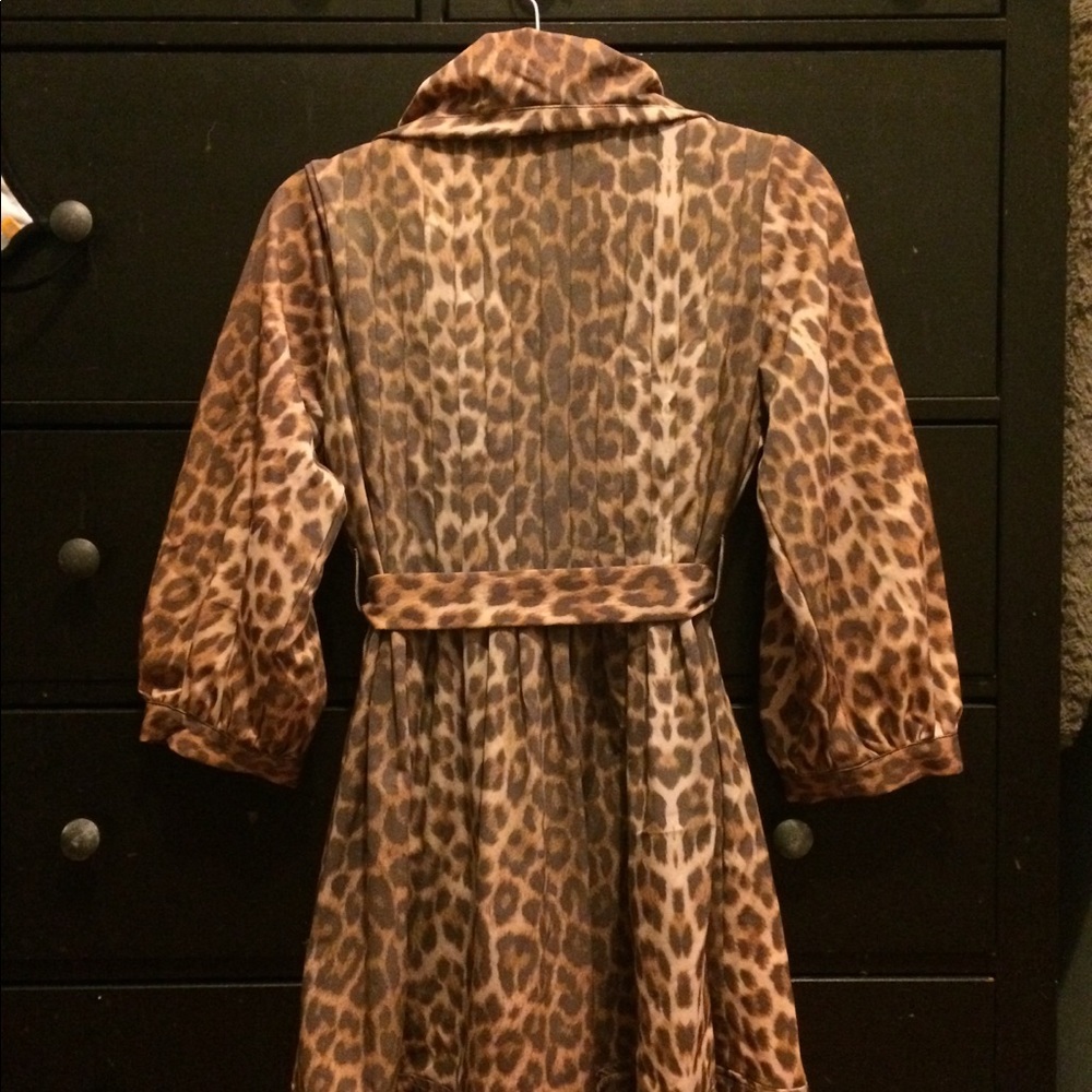 Free People Cheetah Print Trench Coat - Picture 9 of 10